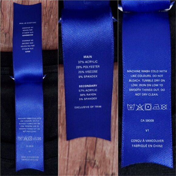 Kit and Ace Womens Size Large Black Long Sleeve Crewneck T-Shirt Tee Top - Picture 10 of 12